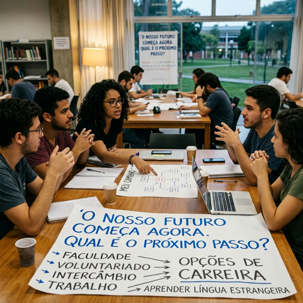 Replace text: remove pós-graduação, add voluntariado and aprender língua estrangeira