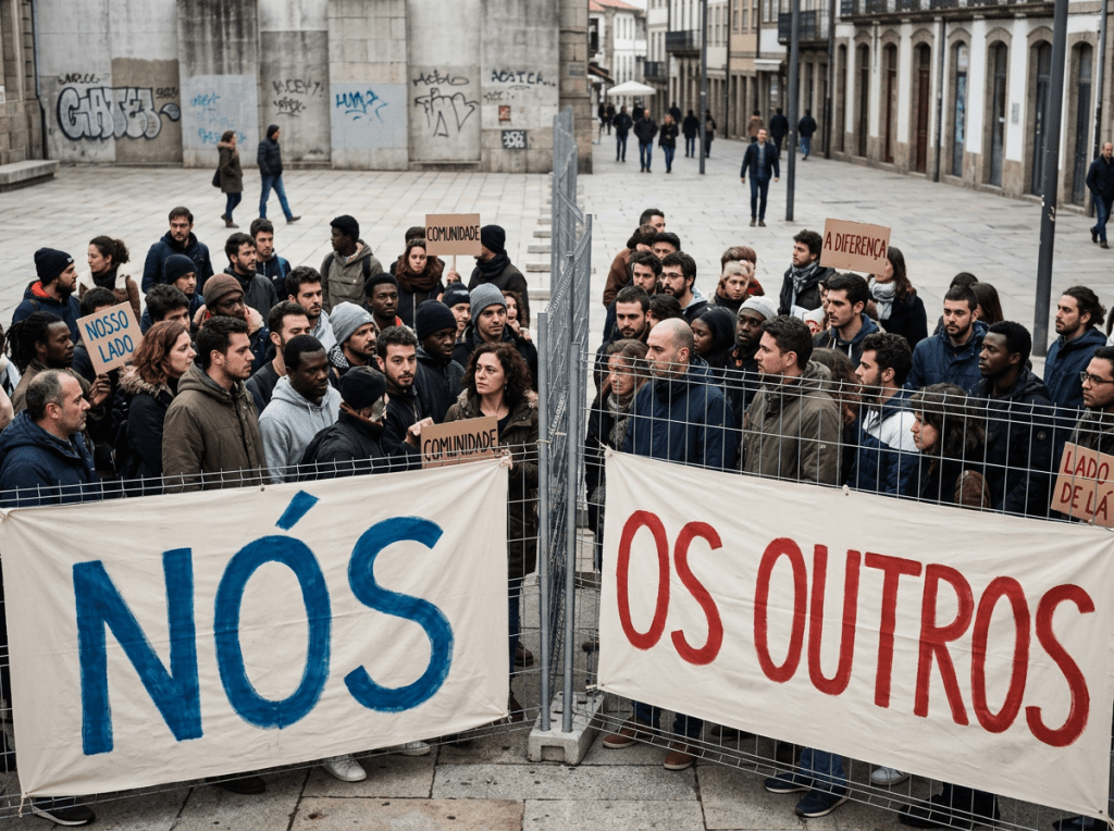People divided by labels nós e os outros